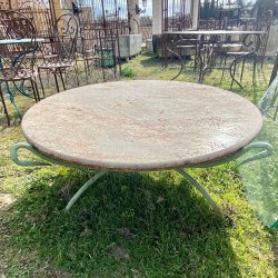 TABLE RONDE GRANIT POLI...