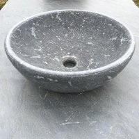VASQUE RONDE EN MARBRE NOIR